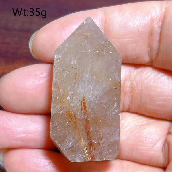 Gold Rutilated Crystal Point-ToShay.org