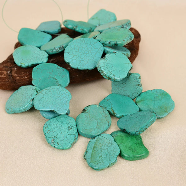 Green Turquoise Slab Beads-ToShay.org