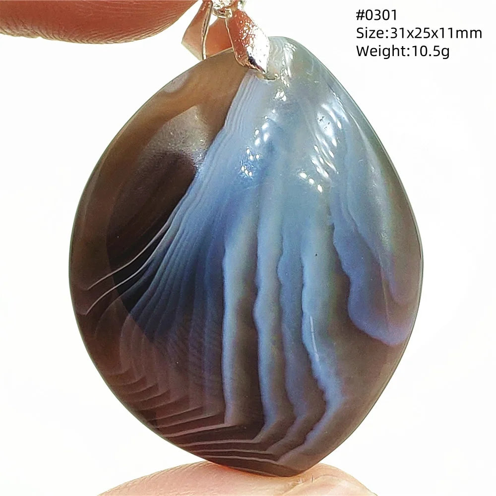 Grey Brown Agate Pendant-ToShay.org