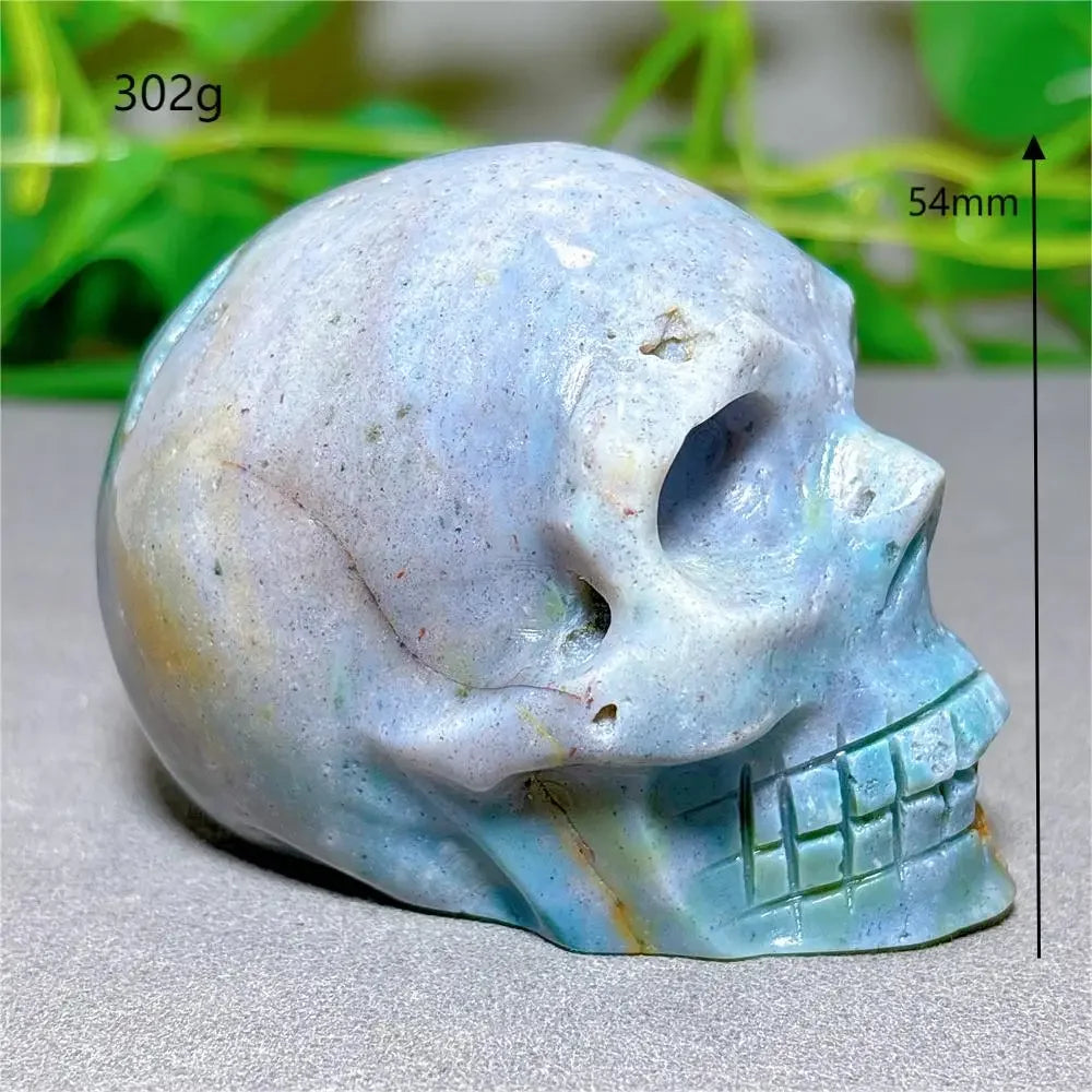 Blue Ocean Jasper Skull-ToShay.org