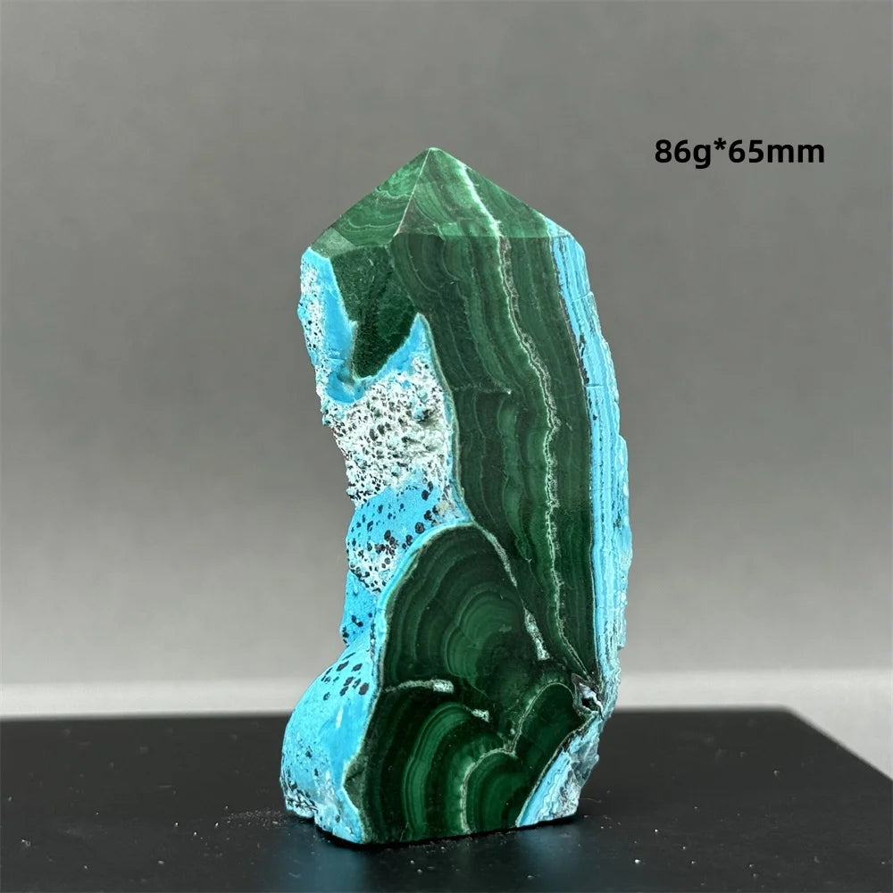 Blue Chrysocolla Malachite Point-ToShay.org