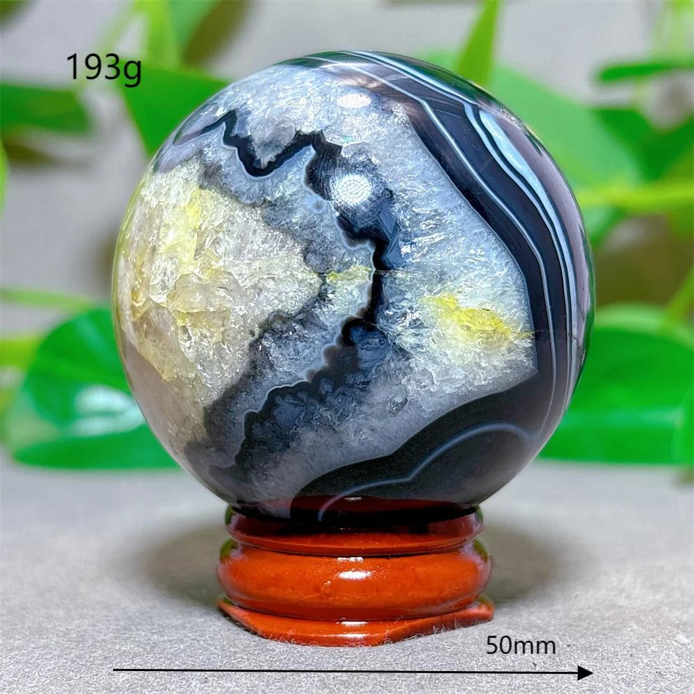 Black Silk Agate Ball-ToShay.org