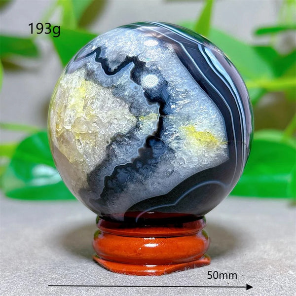 Black Silk Agate Ball-ToShay.org