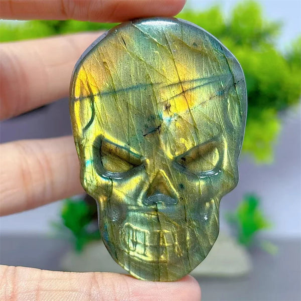 Rainbow Labradorite Skull Pendants-ToShay.org