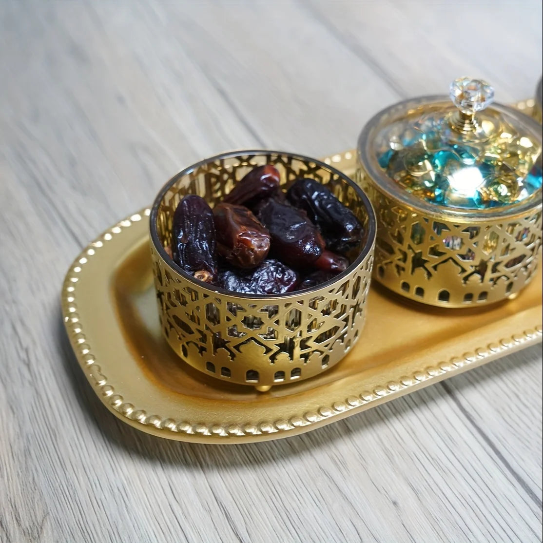 Gold Candy Jar Set-ToShay.org