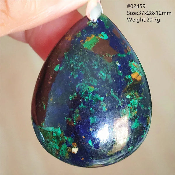Blue Azulite Malachite Pendant-ToShay.org