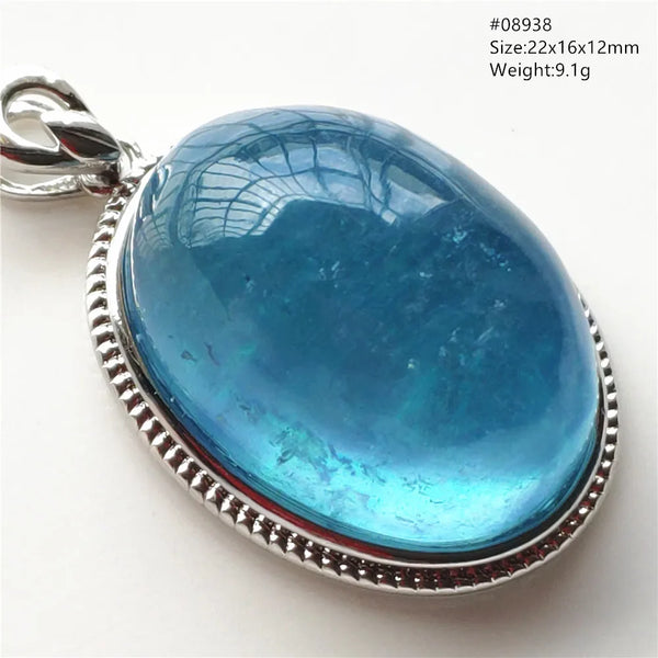 Blue Aquamarine Quartz Pendant-ToShay.org