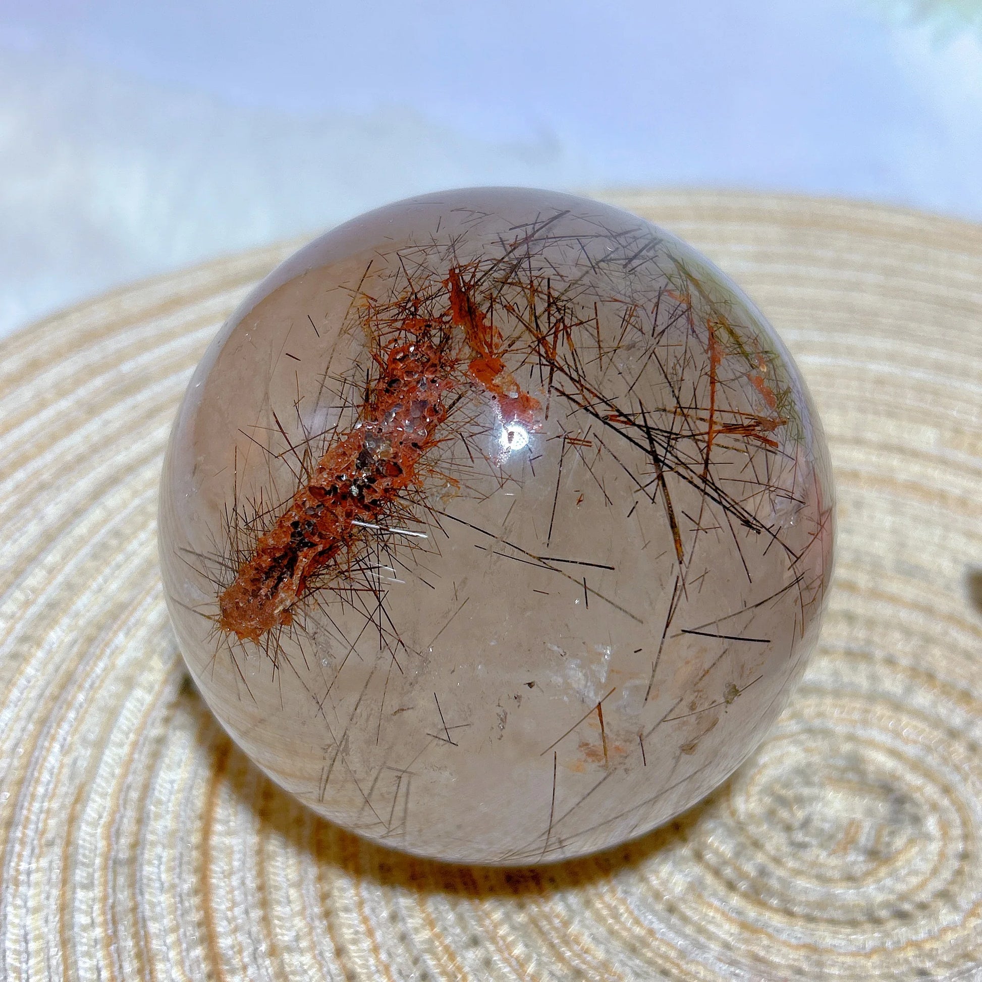 Copper Rutilated Crystal Ball-ToShay.org