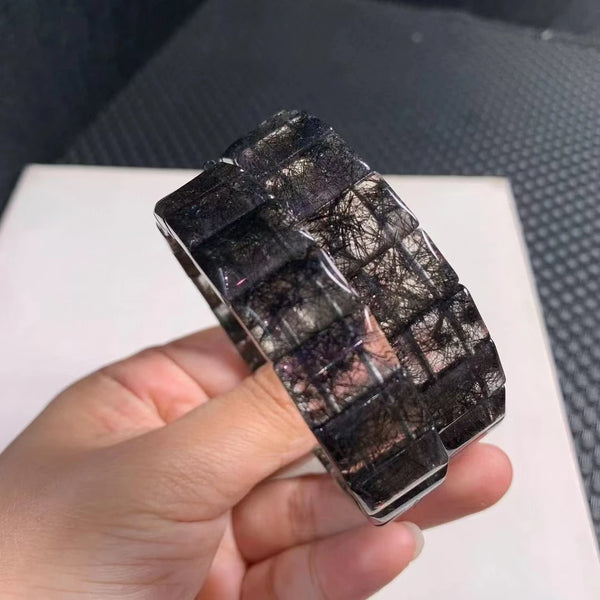 Black Rutilated Quartz Bracelet-ToShay.org