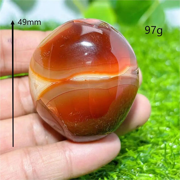 Orange Carnelian Palm Stone-ToShay.org