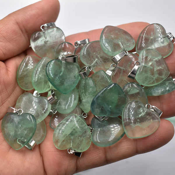 Mixed Crystal Heart Pendants-ToShay.org
