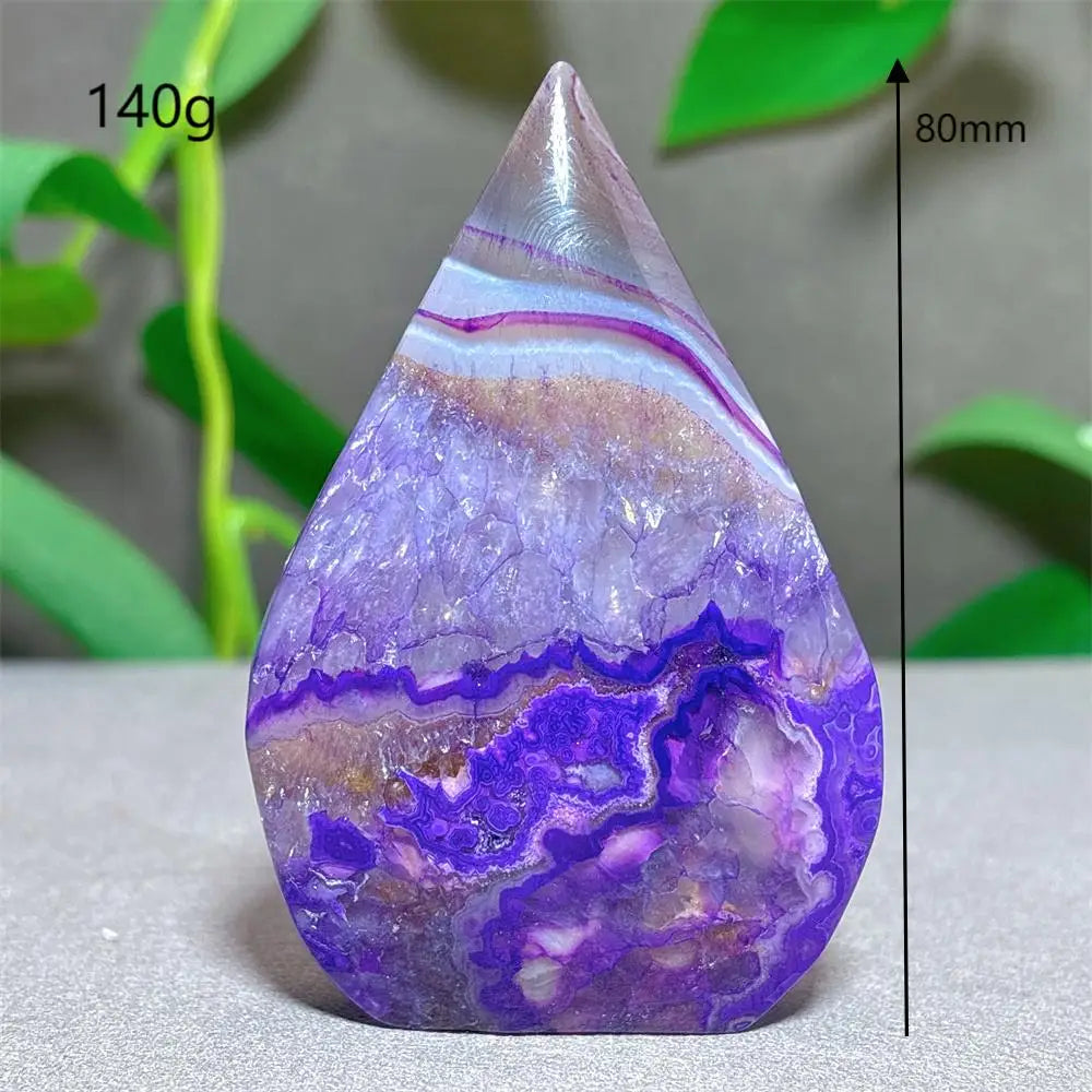 Violet Striped Agate Flame-ToShay.org