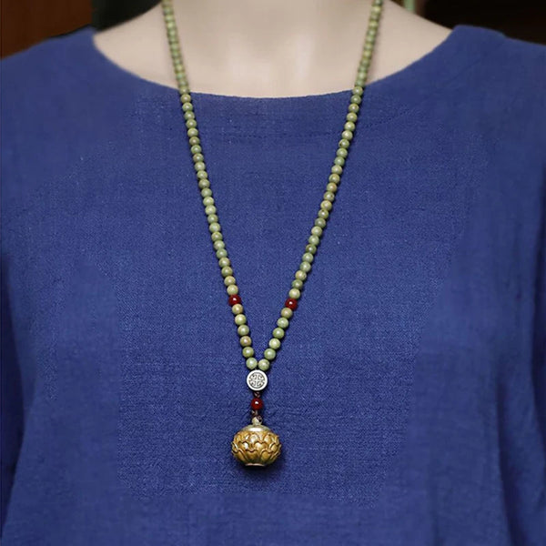 Green Sandalwood Lotus Beads-ToShay.org