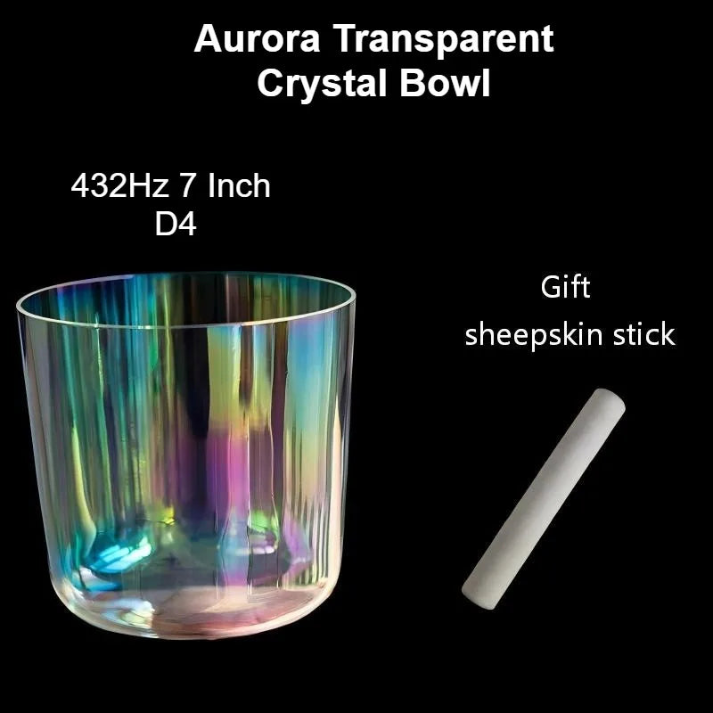 432Hz Crystal Singing Bowl Meditation Yoga Sound Bowl Transparent Singing Bowls Sound Healing Professional Percussion Instrument-ToShay.org