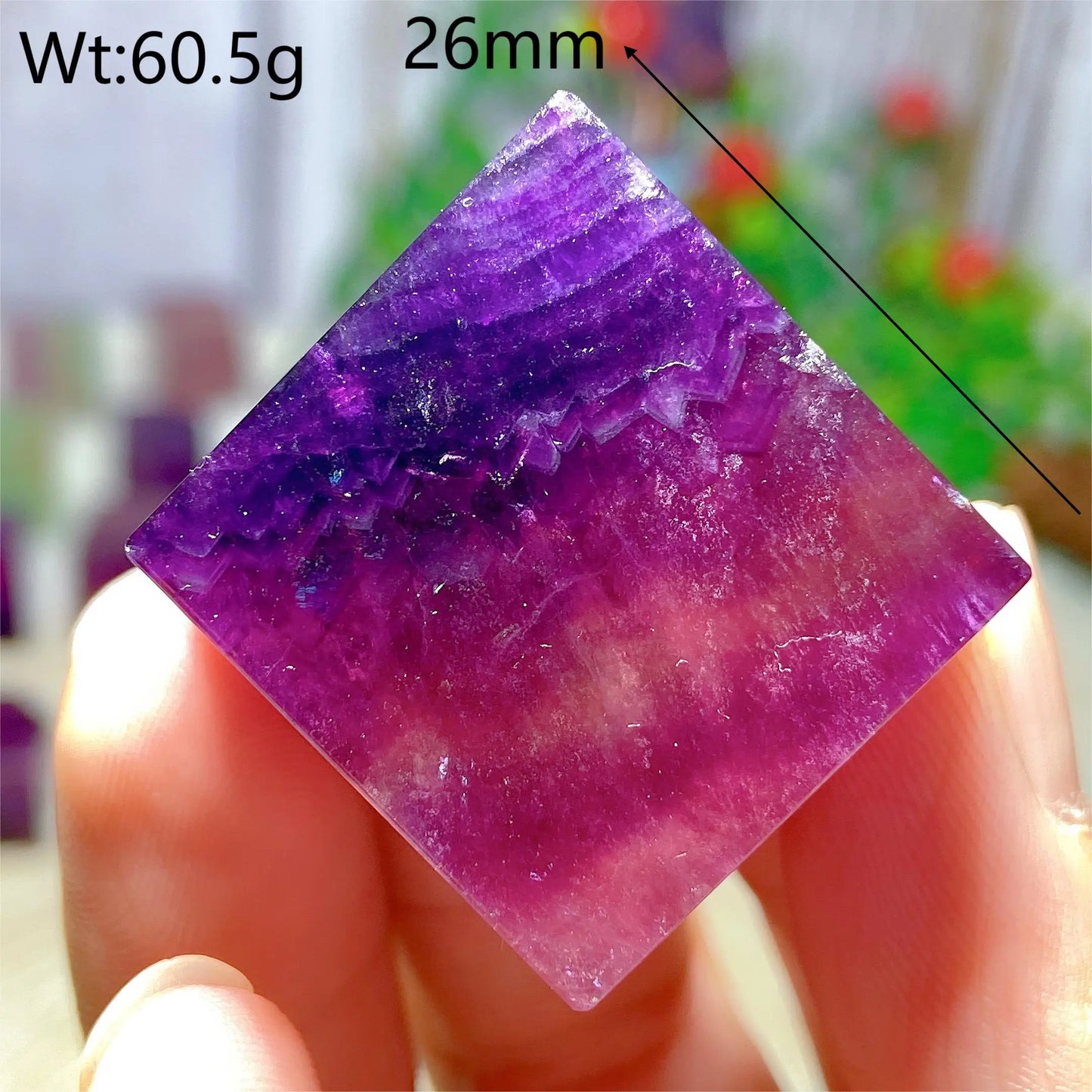 Rainbow Fluorite Cube-ToShay.org