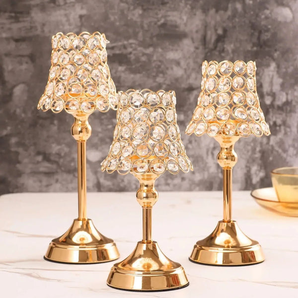 Gold Crystal Candle Holder-ToShay.org