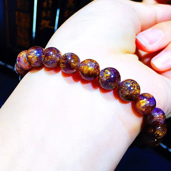 Purple Auralite Bead Bracelet-ToShay.org