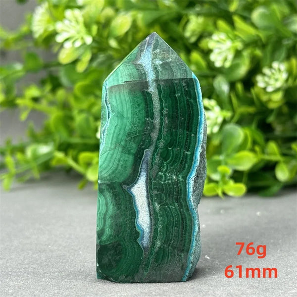 Blue Chrysocolla Malachite Point-ToShay.org