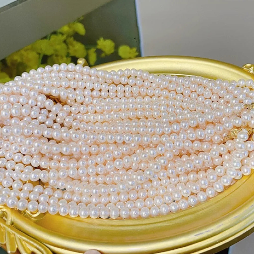 White Pearl Bead Necklace-ToShay.org