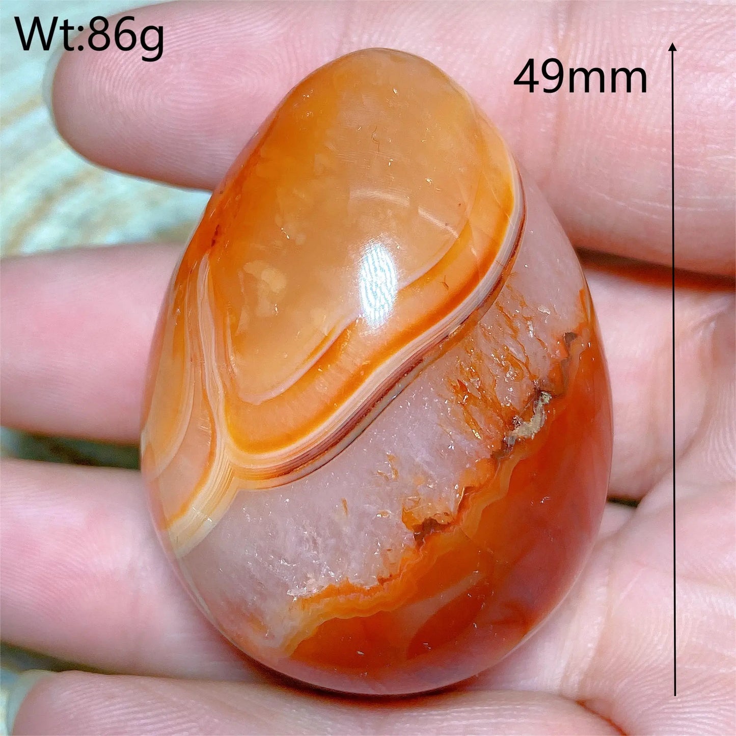 Orange Carnelian Egg-ToShay.org