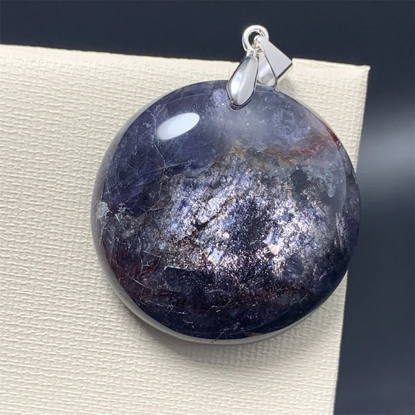 Red Blue Cordierite Pendants-ToShay.org