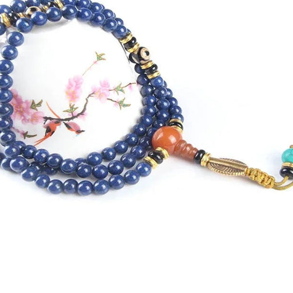 Blue Lapis Lazuli Prayer Mala-ToShay.org