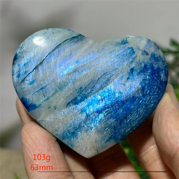 Blue Flash Moonstone Heart-ToShay.org