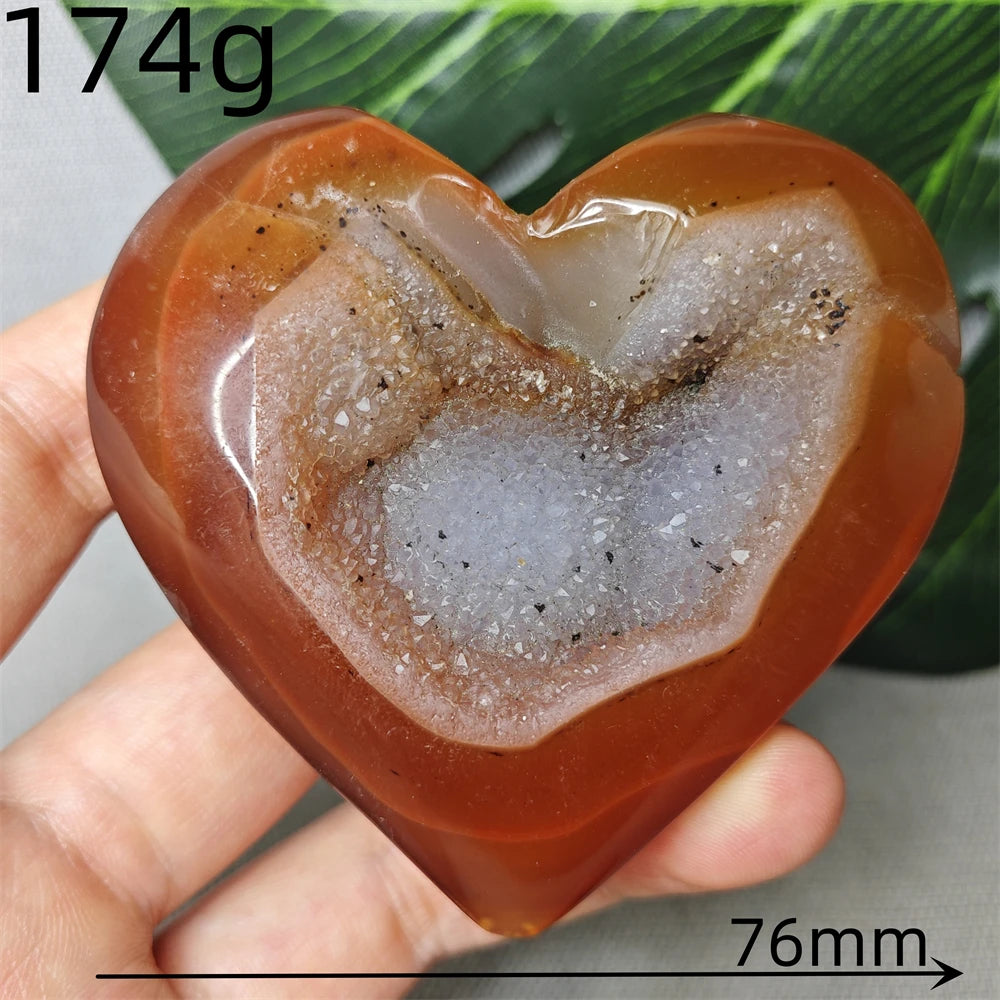 Red Agate Geode Heart-ToShay.org