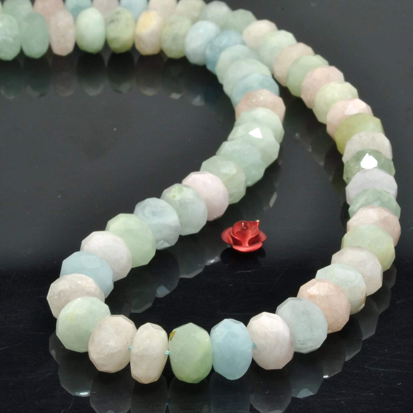 Blue Morganite Rondelle Beads-ToShay.org