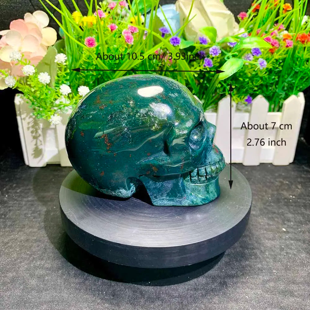 Green Ocean Jasper Skull-ToShay.org