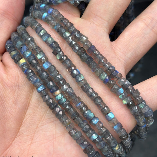 Blue Labradorite Rondelle Beads-ToShay.org