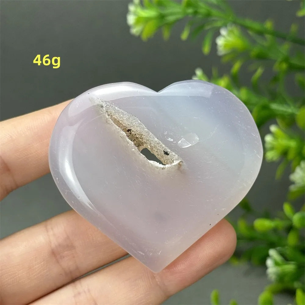 Grey Agate Geode Heart-ToShay.org