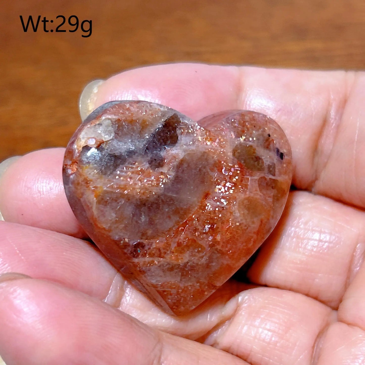 Orange Sunstone Heart-ToShay.org