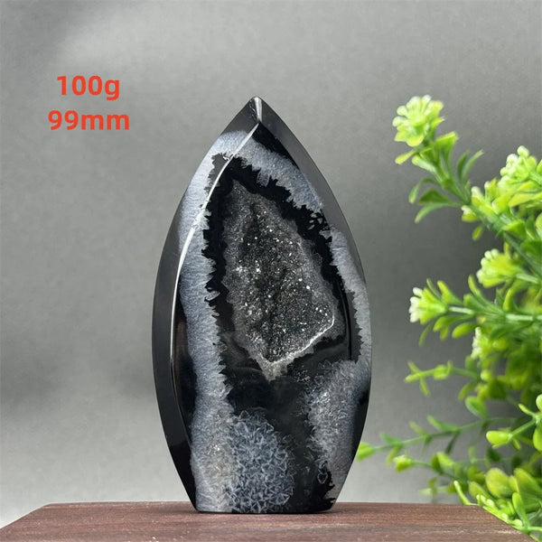 Black Onyx Geode Torch-ToShay.org