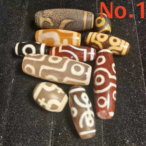 Tibetan Eyes Agate Dzi Beads-ToShay.org