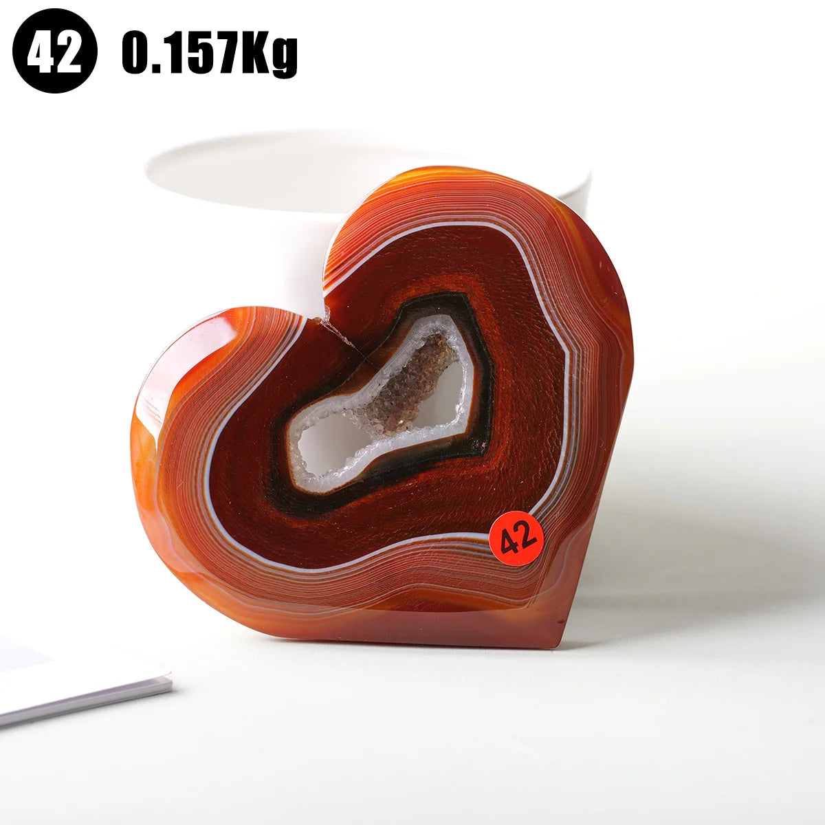 Red Agate Druzy Heart-ToShay.org