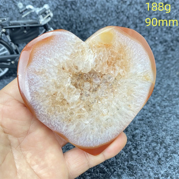 Red Agate Geode Heart-ToShay.org