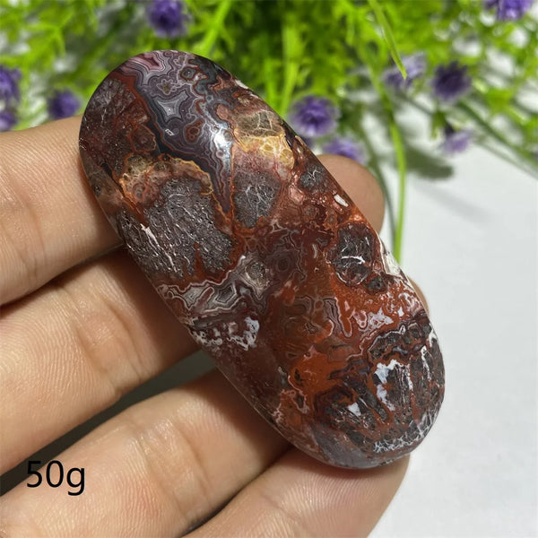 Red Agate Palm Stone-ToShay.org