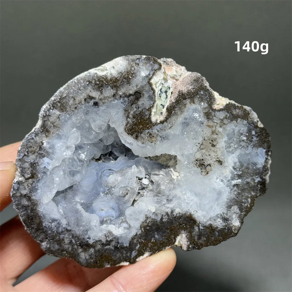 White Agate Crystal Cave Egg-ToShay.org