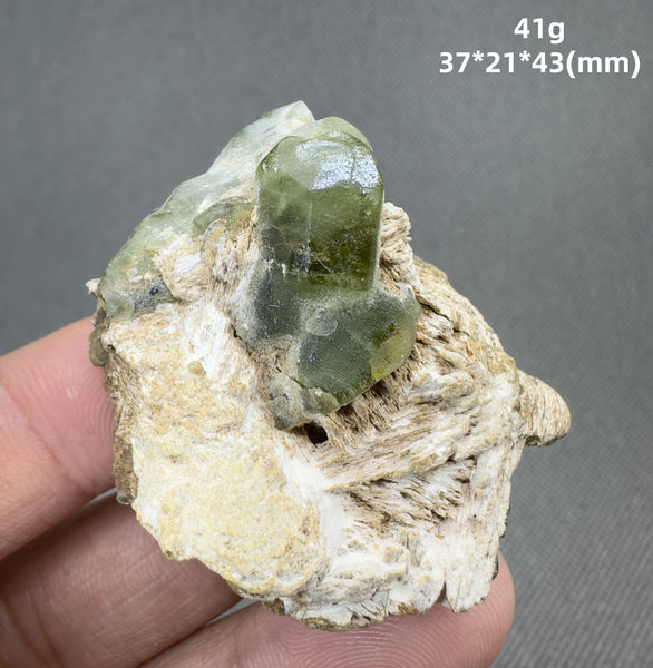 Green Peridot Olivine Crystal-ToShay.org
