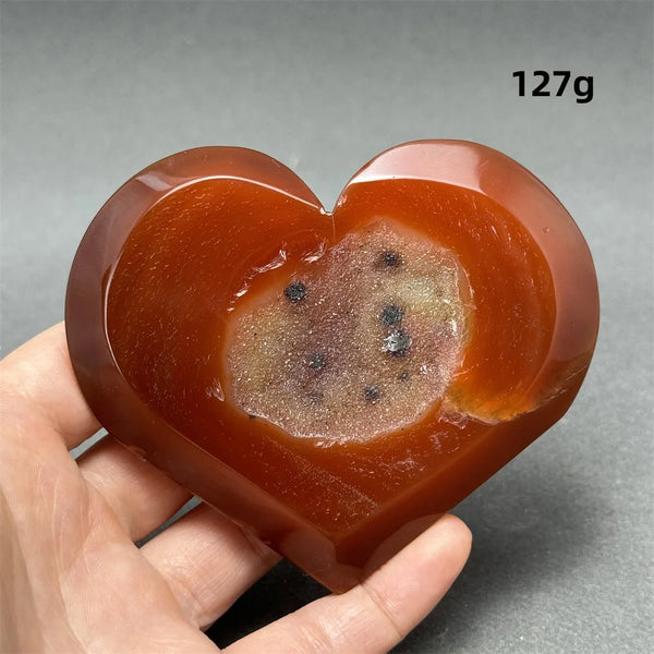 Red Agate Geode Heart-ToShay.org