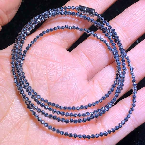 Silver Terahertz Bead Bracelet-ToShay.org
