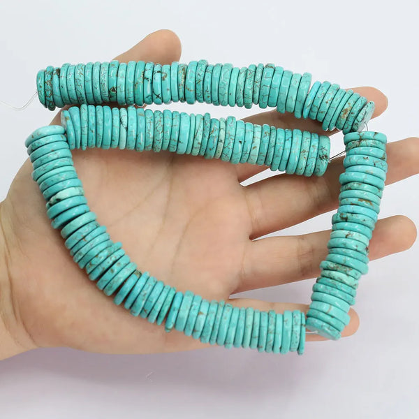 Blue Turquoise Coin Beads-ToShay.org