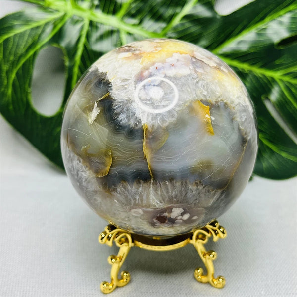 Yellow Agate Geode Ball-ToShay.org