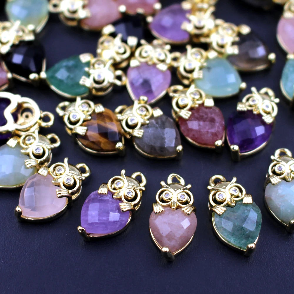 Mixed Crystal Owl Charms-ToShay.org