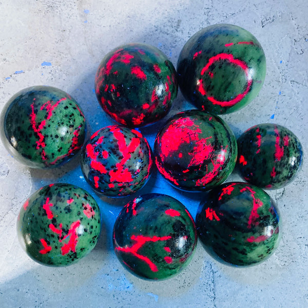 Green Ruby Zoisite Ball-ToShay.org