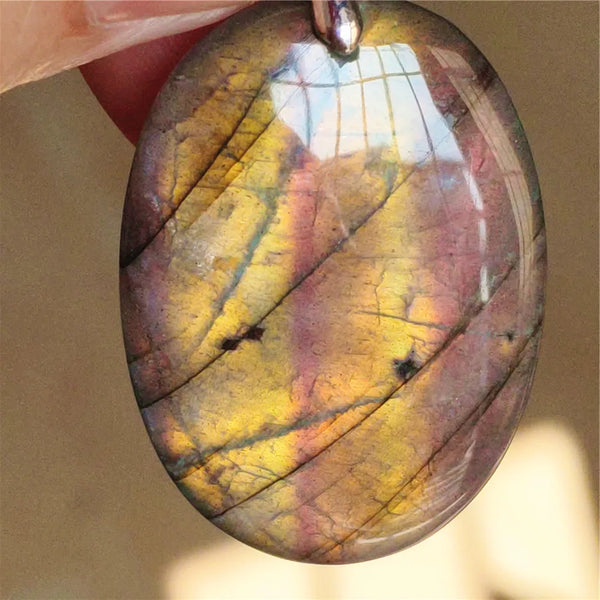 Blue Purple Labradorite Pendant-ToShay.org