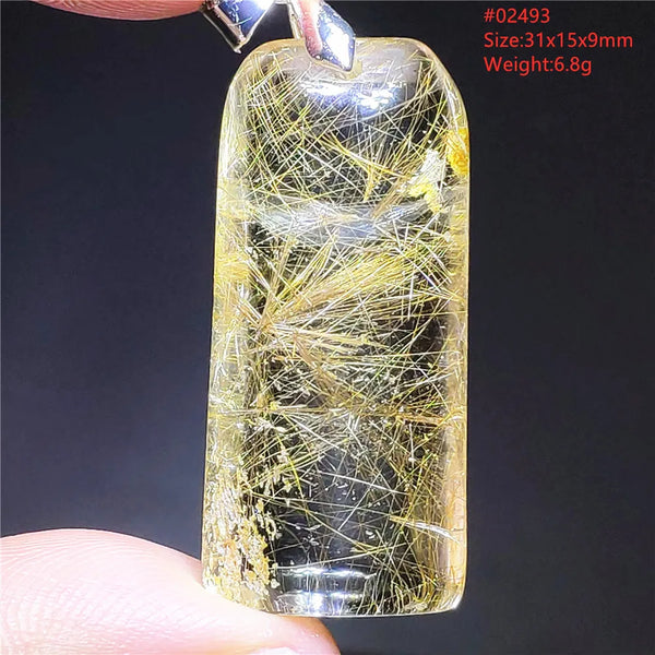 Gold Rutilated Quartz Pendant-ToShay.org