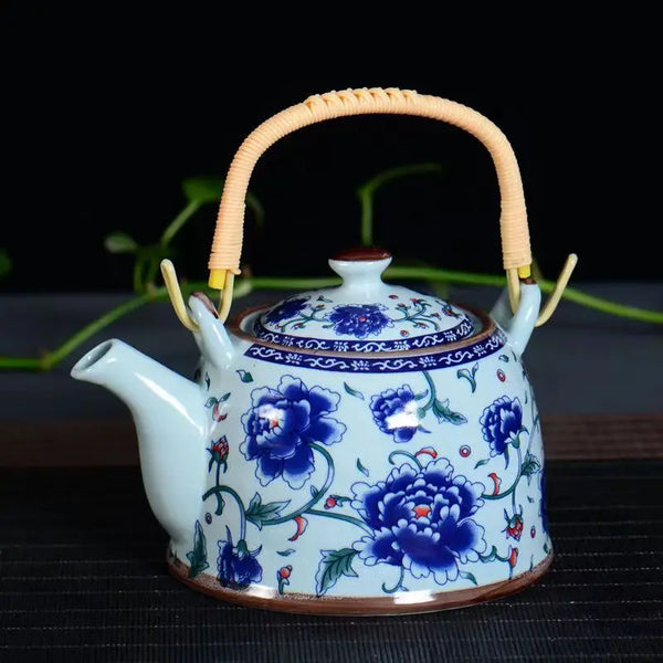 White Painted Porcelain Tea Pot-ToShay.org