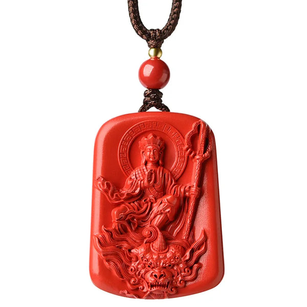 Red Cinnabar Ksitigarbha Pendant-ToShay.org
